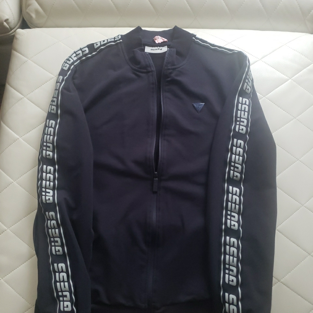 Men Black Arlo Guess Tracksuit With Shirt Size XL